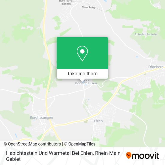 Карта Habichtsstein Und Warmetal Bei Ehlen