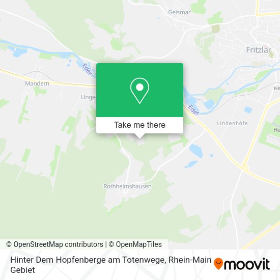 Карта Hinter Dem Hopfenberge am Totenwege