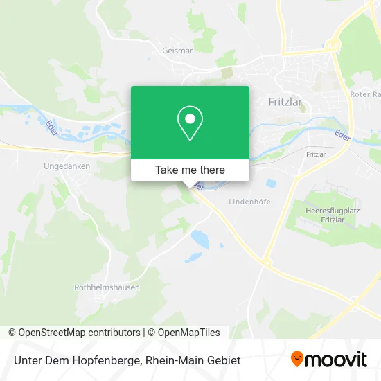 Карта Unter Dem Hopfenberge