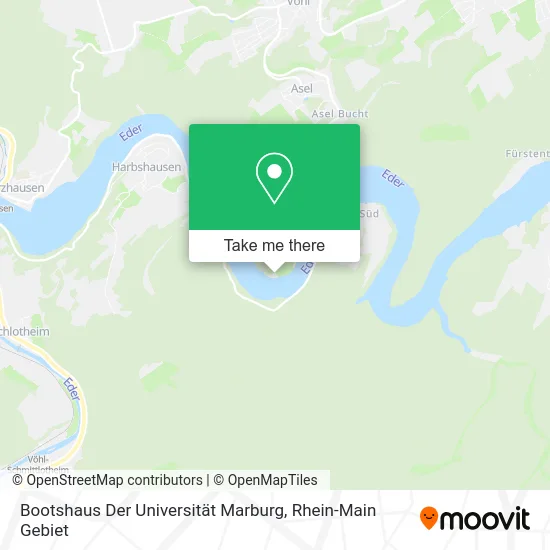 Карта Bootshaus Der Universität Marburg