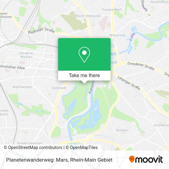 Карта Planetenwanderweg: Mars