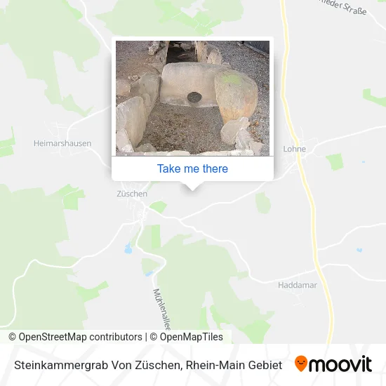 Карта Steinkammergrab Von Züschen