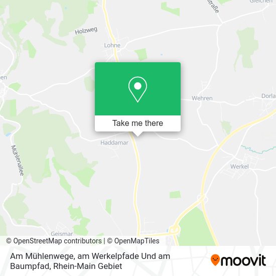 Карта Am Mühlenwege, am Werkelpfade Und am Baumpfad