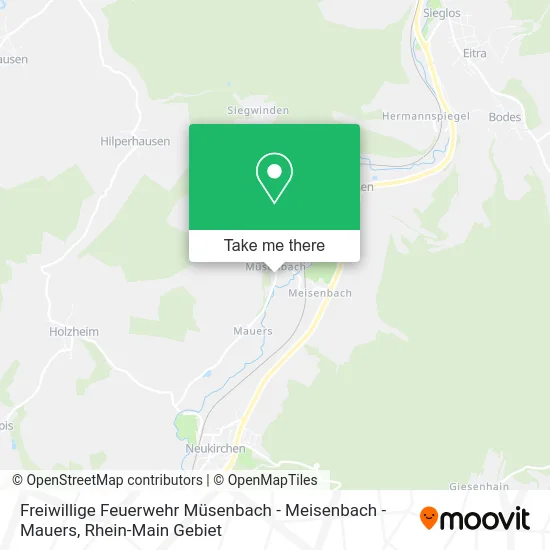 Карта Freiwillige Feuerwehr Müsenbach - Meisenbach - Mauers