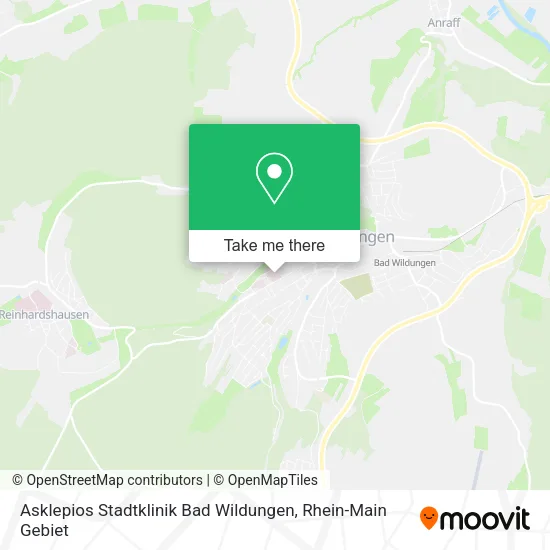 Карта Asklepios Stadtklinik Bad Wildungen