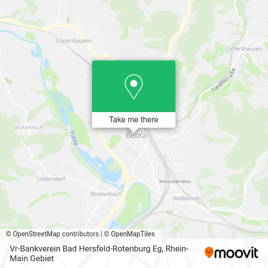 Карта Vr-Bankverein Bad Hersfeld-Rotenburg Eg