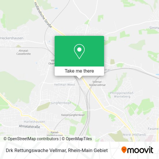 Карта Drk Rettungswache Vellmar