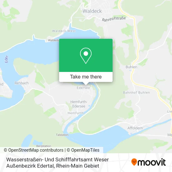 Карта Wasserstraßen- Und Schifffahrtsamt Weser Außenbezirk Edertal