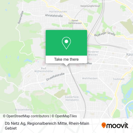 Карта Db Netz Ag, Regionalbereich Mitte