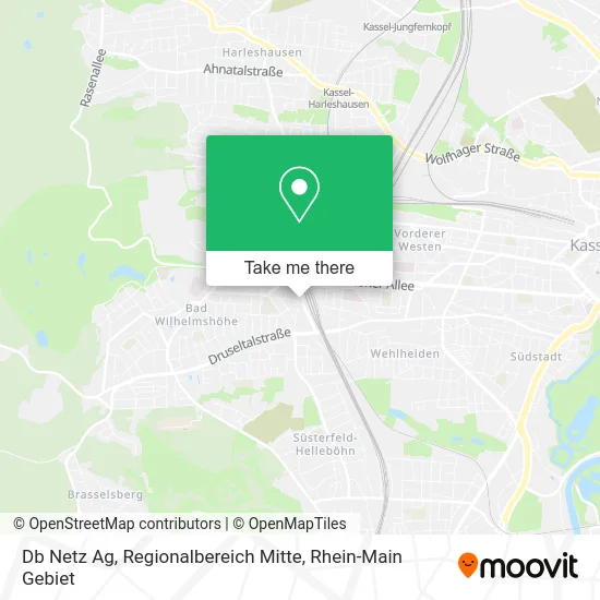 Карта Db Netz Ag, Regionalbereich Mitte