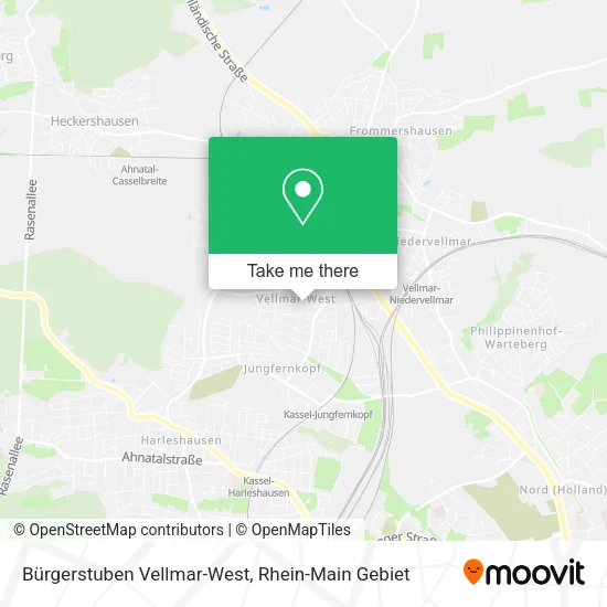 Карта Bürgerstuben Vellmar-West