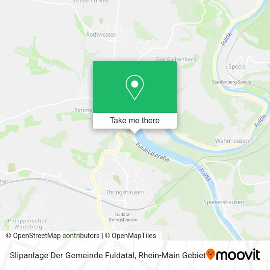Карта Slipanlage Der Gemeinde Fuldatal