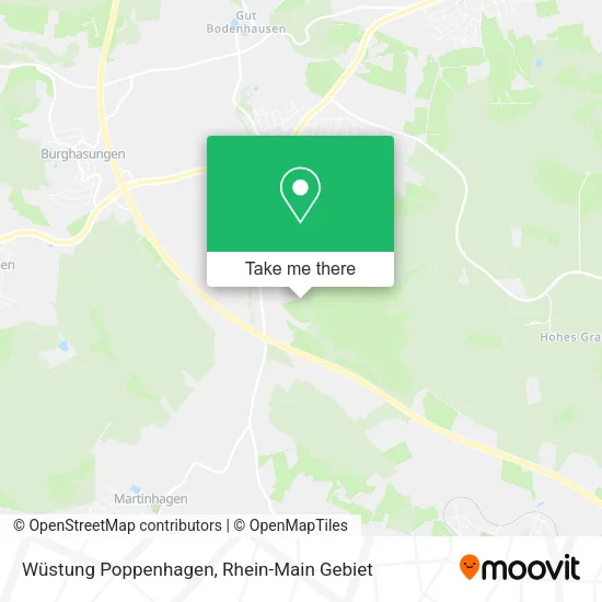 Карта Wüstung Poppenhagen