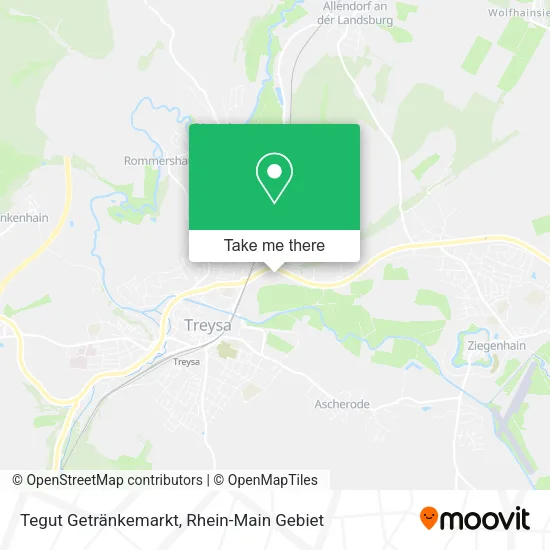 Карта Tegut Getränkemarkt