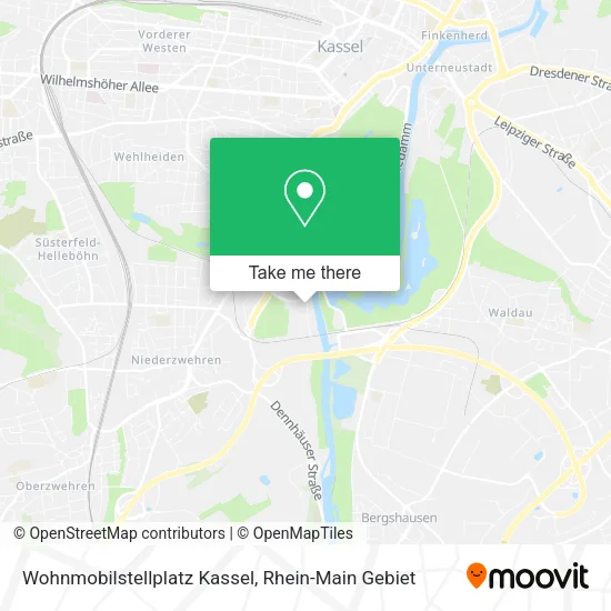 Карта Wohnmobilstellplatz Kassel