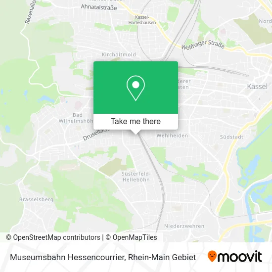 Карта Museumsbahn Hessencourrier