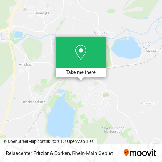 Карта Reisecenter Fritzlar & Borken