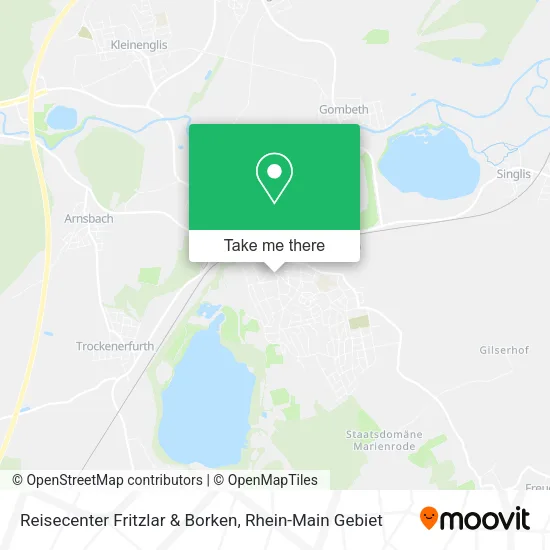 Карта Reisecenter Fritzlar & Borken