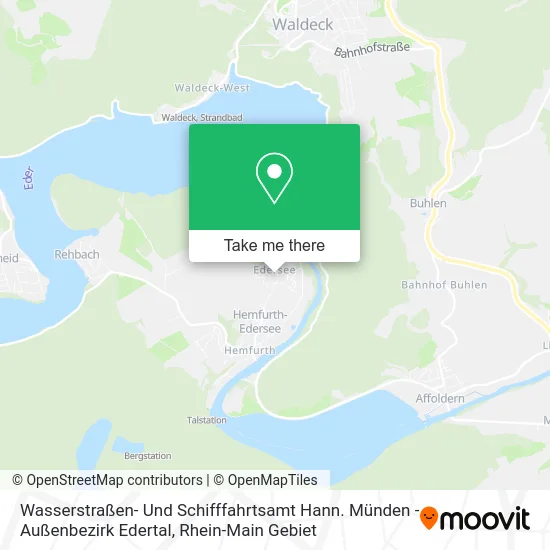 Карта Wasserstraßen- Und Schifffahrtsamt Hann. Münden - Außenbezirk Edertal