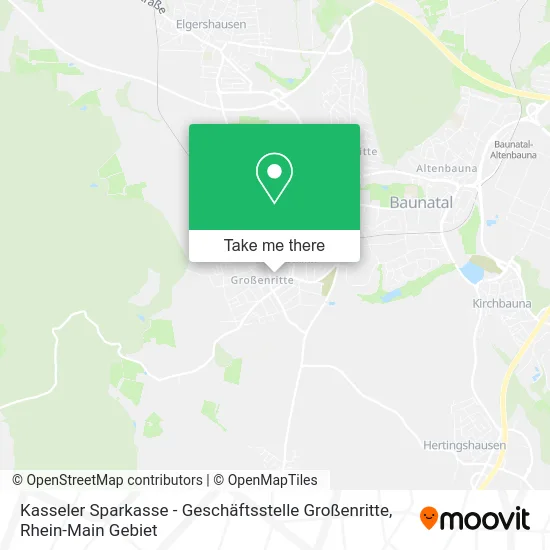 Карта Kasseler Sparkasse - Geschäftsstelle Großenritte