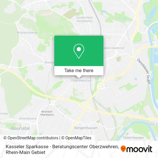 Карта Kasseler Sparkasse - Beratungscenter Oberzwehren