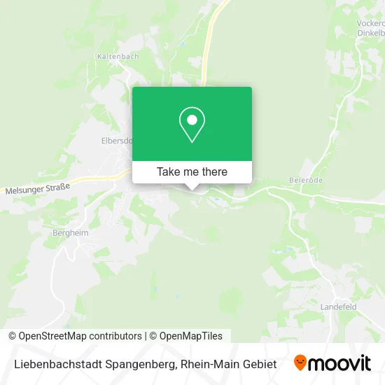 Карта Liebenbachstadt Spangenberg