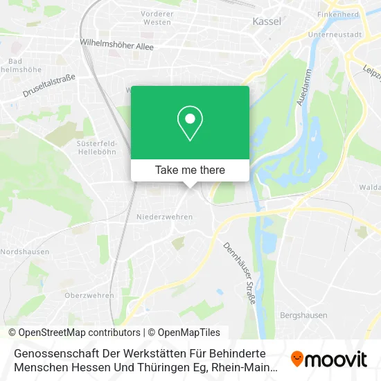 Карта Genossenschaft Der Werkstätten Für Behinderte Menschen Hessen Und Thüringen Eg