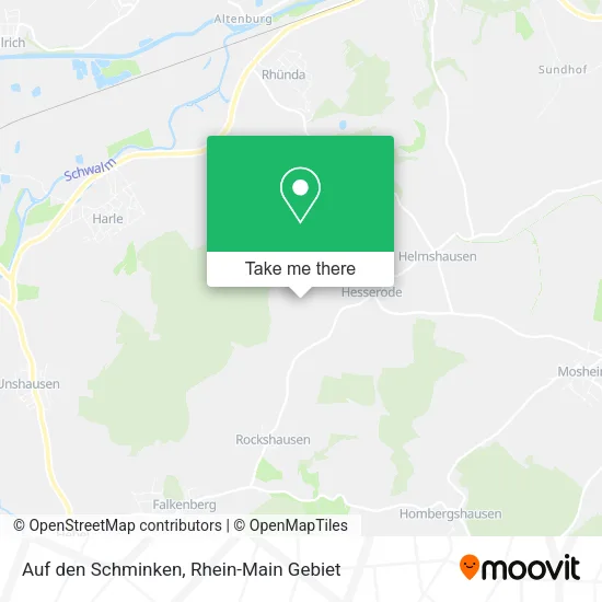 Карта Auf den Schminken