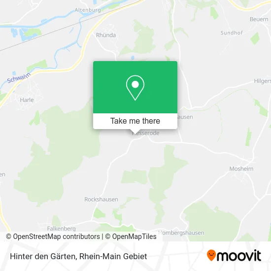 Карта Hinter den Gärten