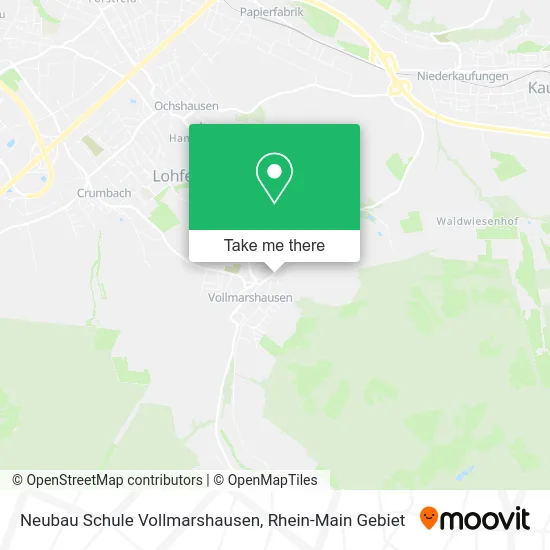 Карта Neubau Schule Vollmarshausen