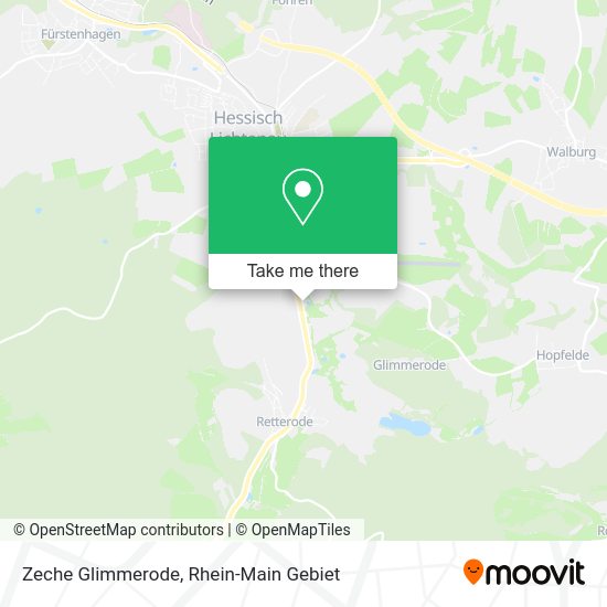 Карта Zeche Glimmerode