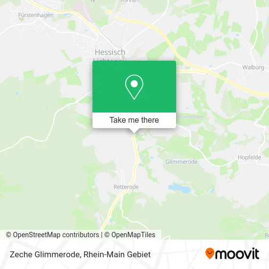 Карта Zeche Glimmerode