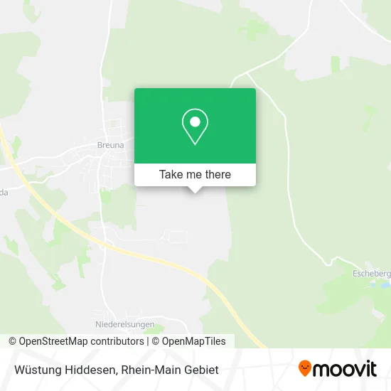 Карта Wüstung Hiddesen