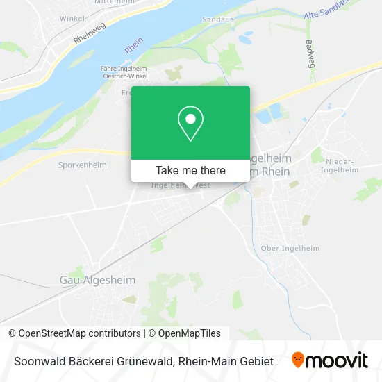 Карта Soonwald Bäckerei Grünewald
