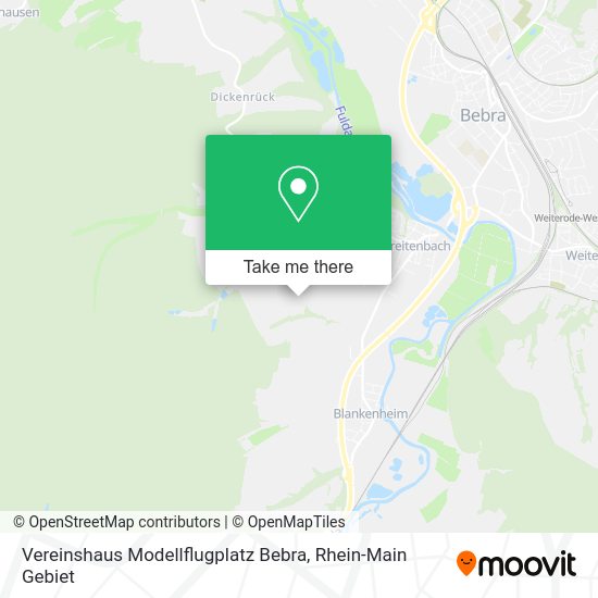 Карта Vereinshaus Modellflugplatz Bebra