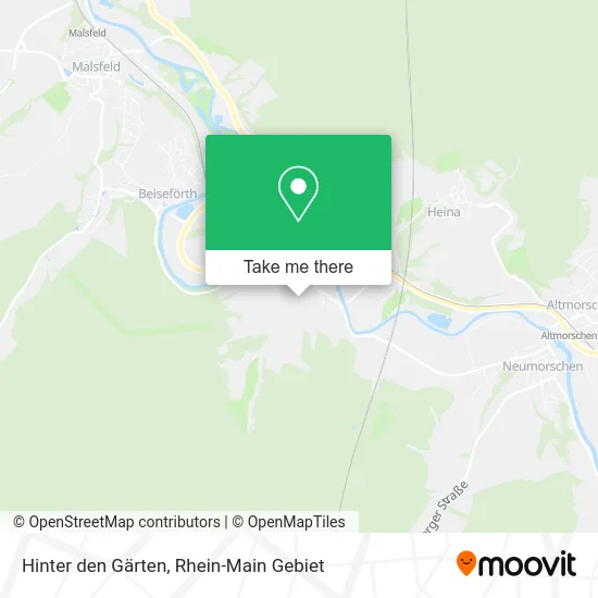 Карта Hinter den Gärten