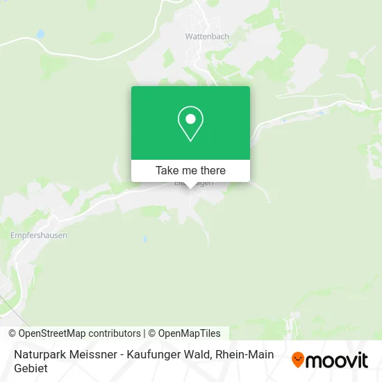 Карта Naturpark Meissner - Kaufunger Wald