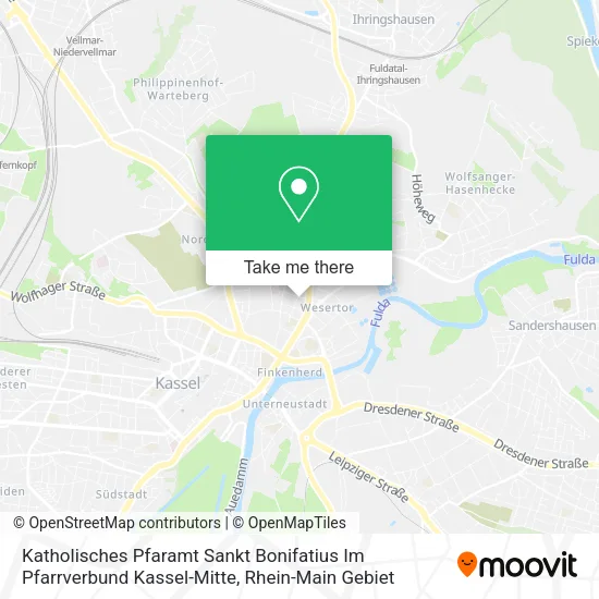 Карта Katholisches Pfaramt Sankt Bonifatius Im Pfarrverbund Kassel-Mitte