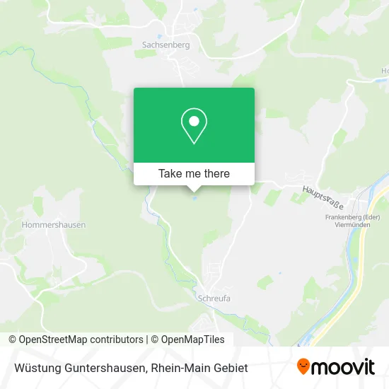 Карта Wüstung Guntershausen