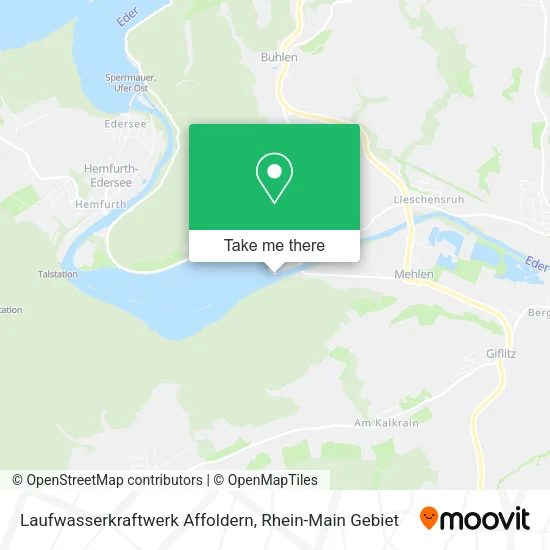Карта Laufwasserkraftwerk Affoldern