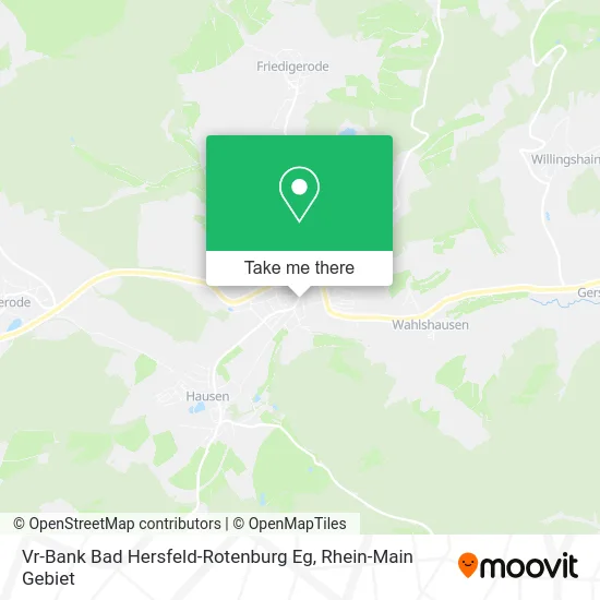 Карта Vr-Bank Bad Hersfeld-Rotenburg Eg