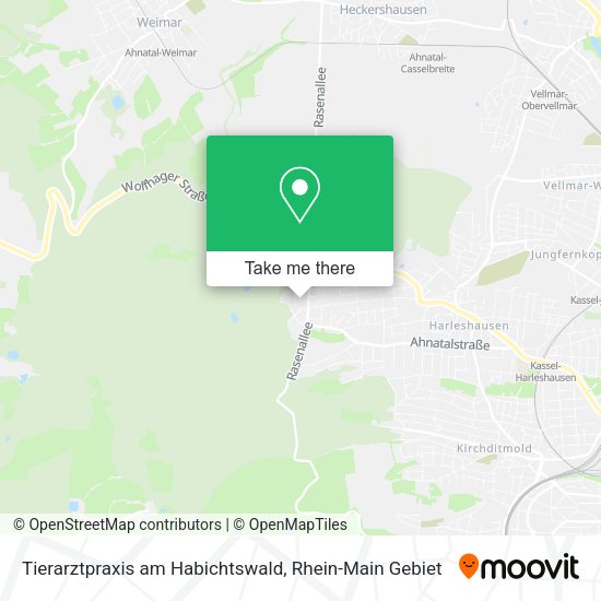 Карта Tierarztpraxis am Habichtswald