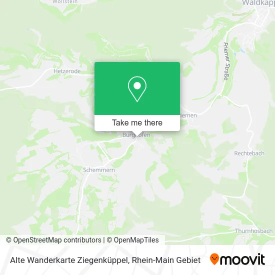 Карта Alte Wanderkarte Ziegenküppel
