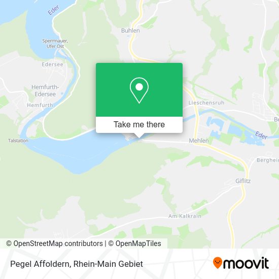 Карта Pegel Affoldern