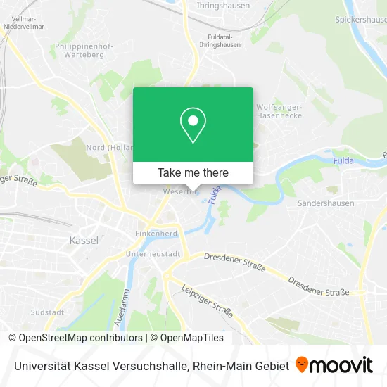Карта Universität Kassel Versuchshalle