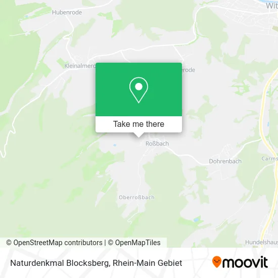 Карта Naturdenkmal Blocksberg