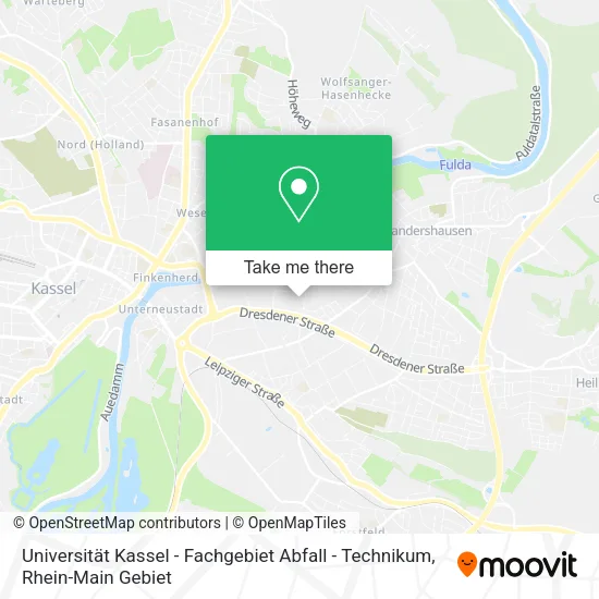 Карта Universität Kassel - Fachgebiet Abfall - Technikum