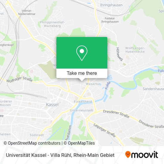 Карта Universität Kassel - Villa Rühl