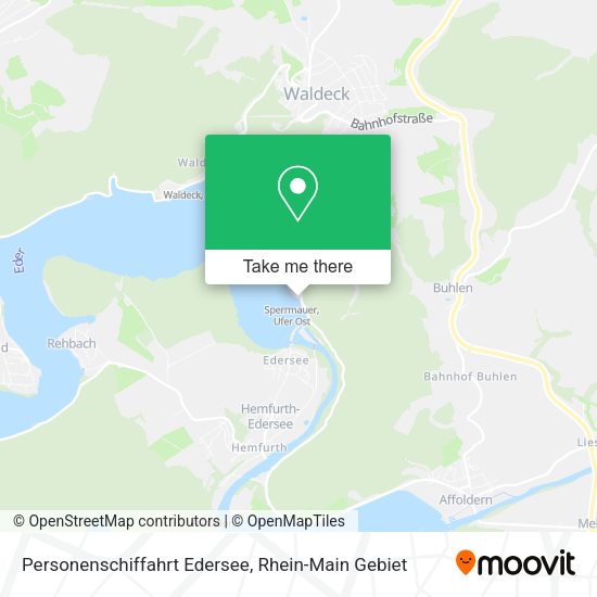 Карта Personenschiffahrt Edersee