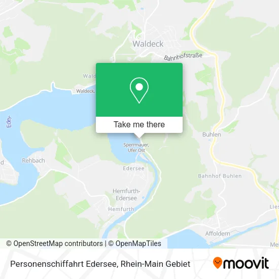 Карта Personenschiffahrt Edersee